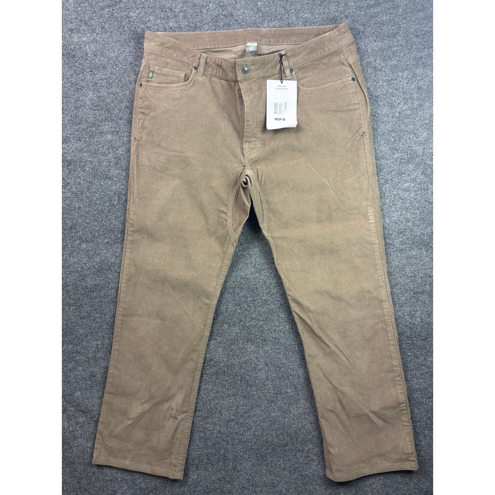 Stio Rivet Cord Pant Mens 38S Fallen Rock Brown Organic Cotton Stretch Corduroy